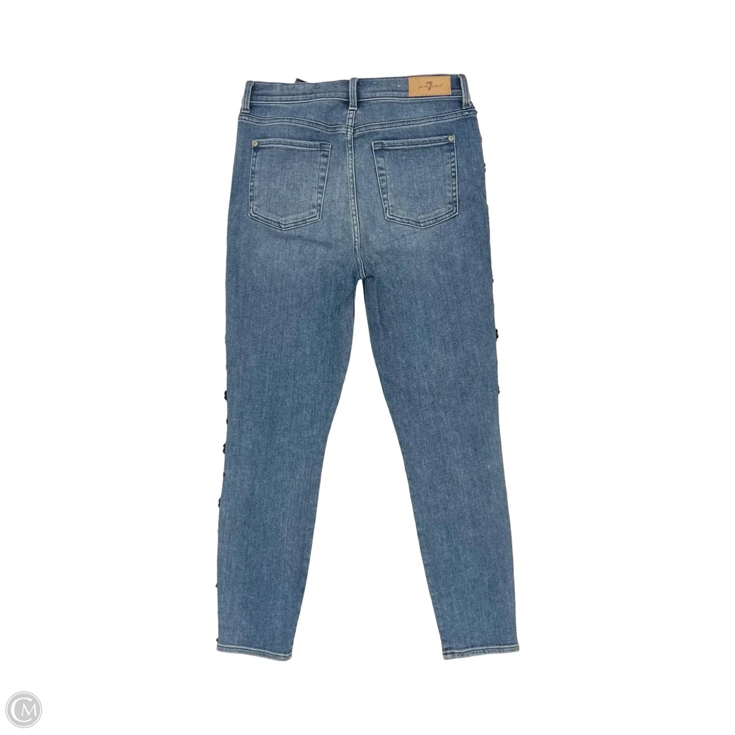 Jeans Skinny By 7 For All Mankind In Blue Denim, Size: 10