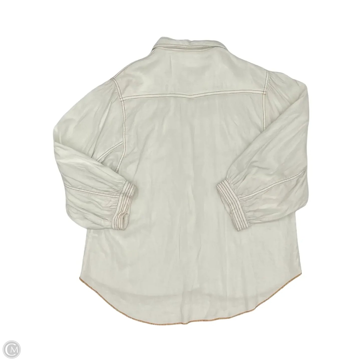 Top Long Sleeve By Ivy Jane In Cream, Size: L