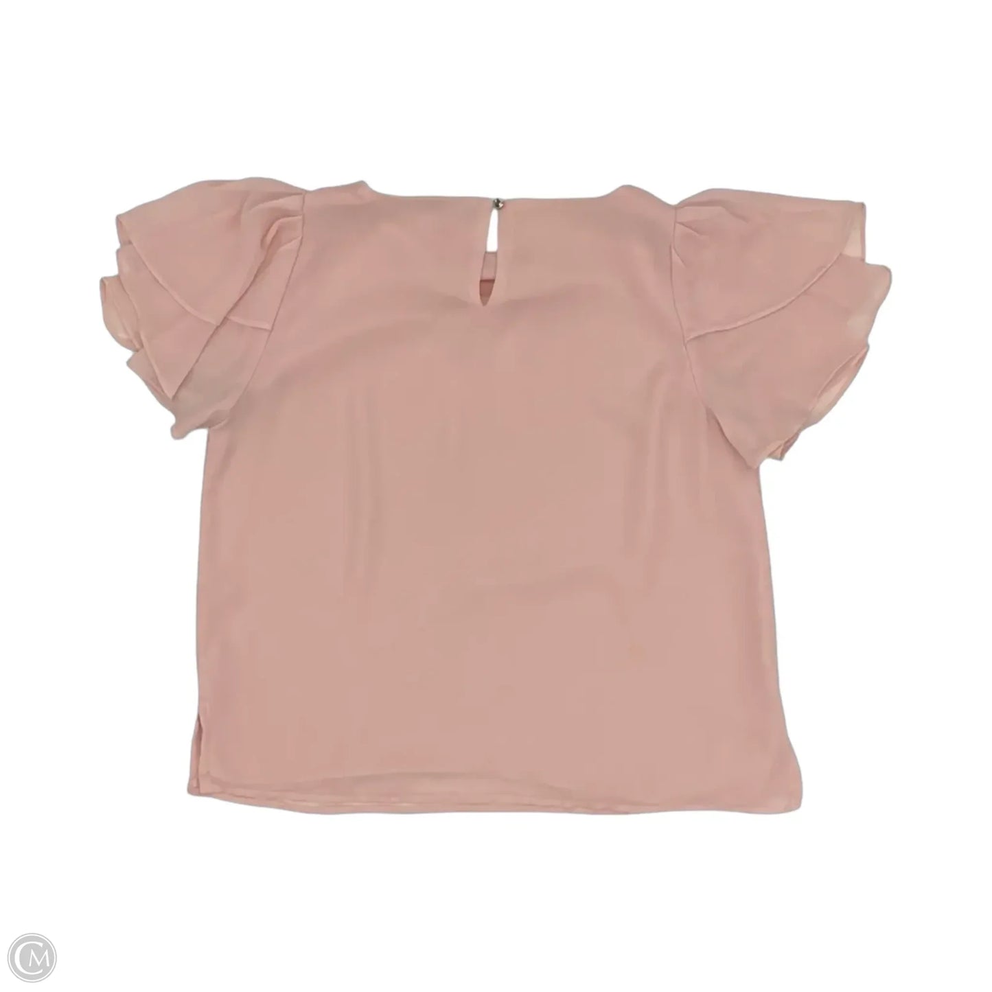 Blouse Short Sleeve By Vince Camuto In Pink, Size: M