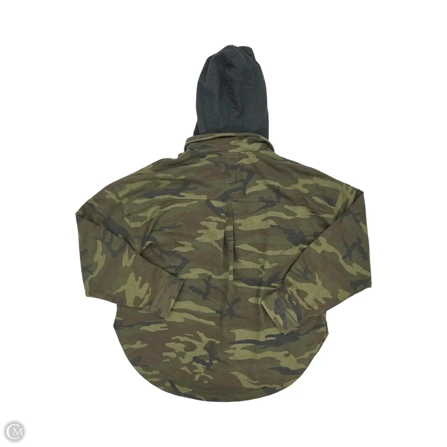 Jacket Shirt By Thread And Supply In Camouflage Print, Size: L