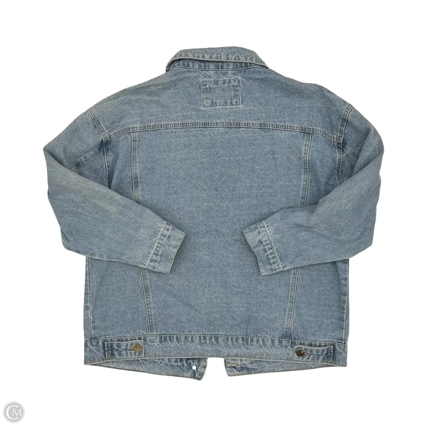 Jacket Denim By Active Usa In Blue Denim, Size: L
