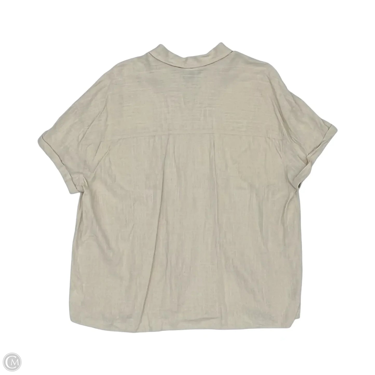 Top Short Sleeve By Express In Tan, Size: Xl