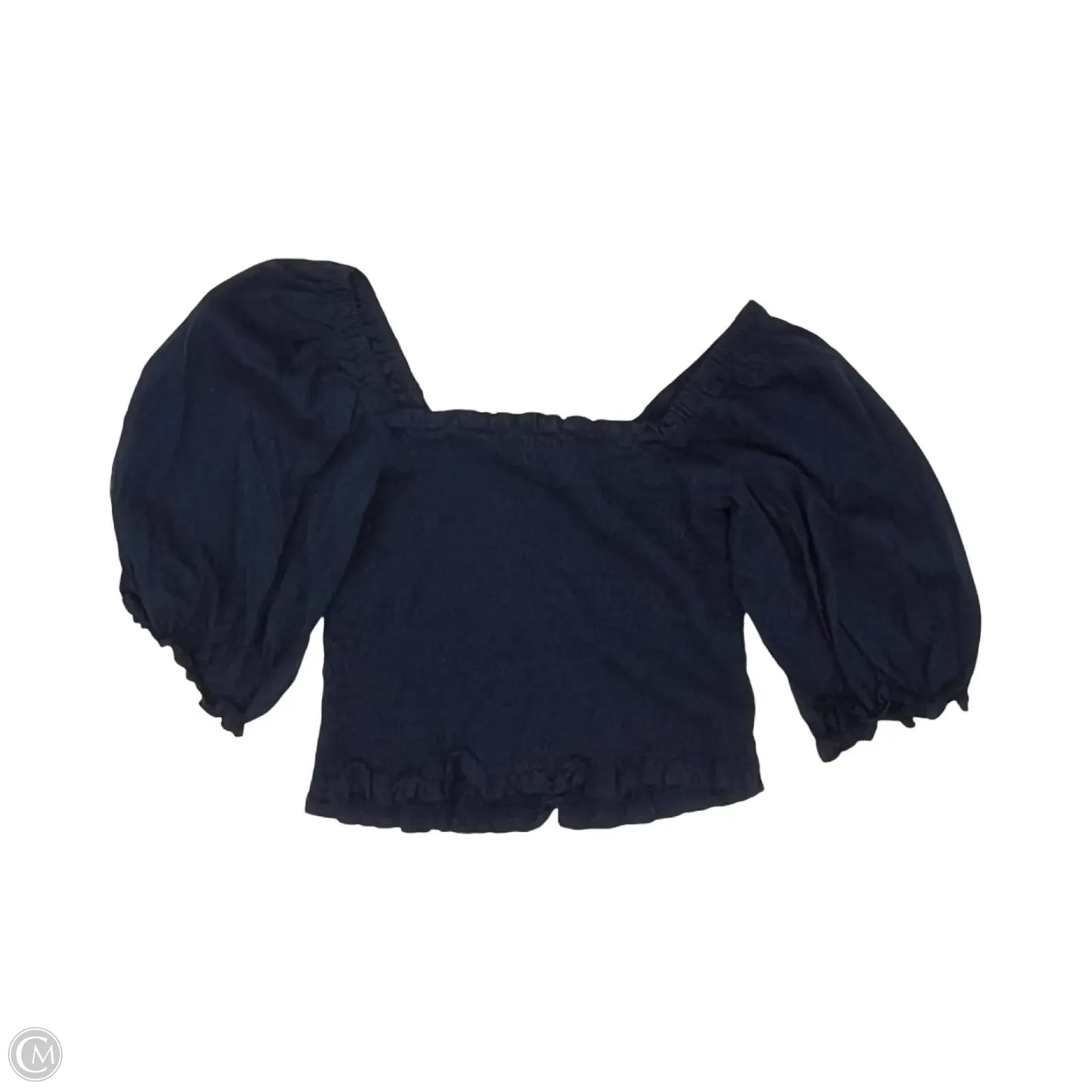 Blouse Short Sleeve By Loft In Navy, Size: S