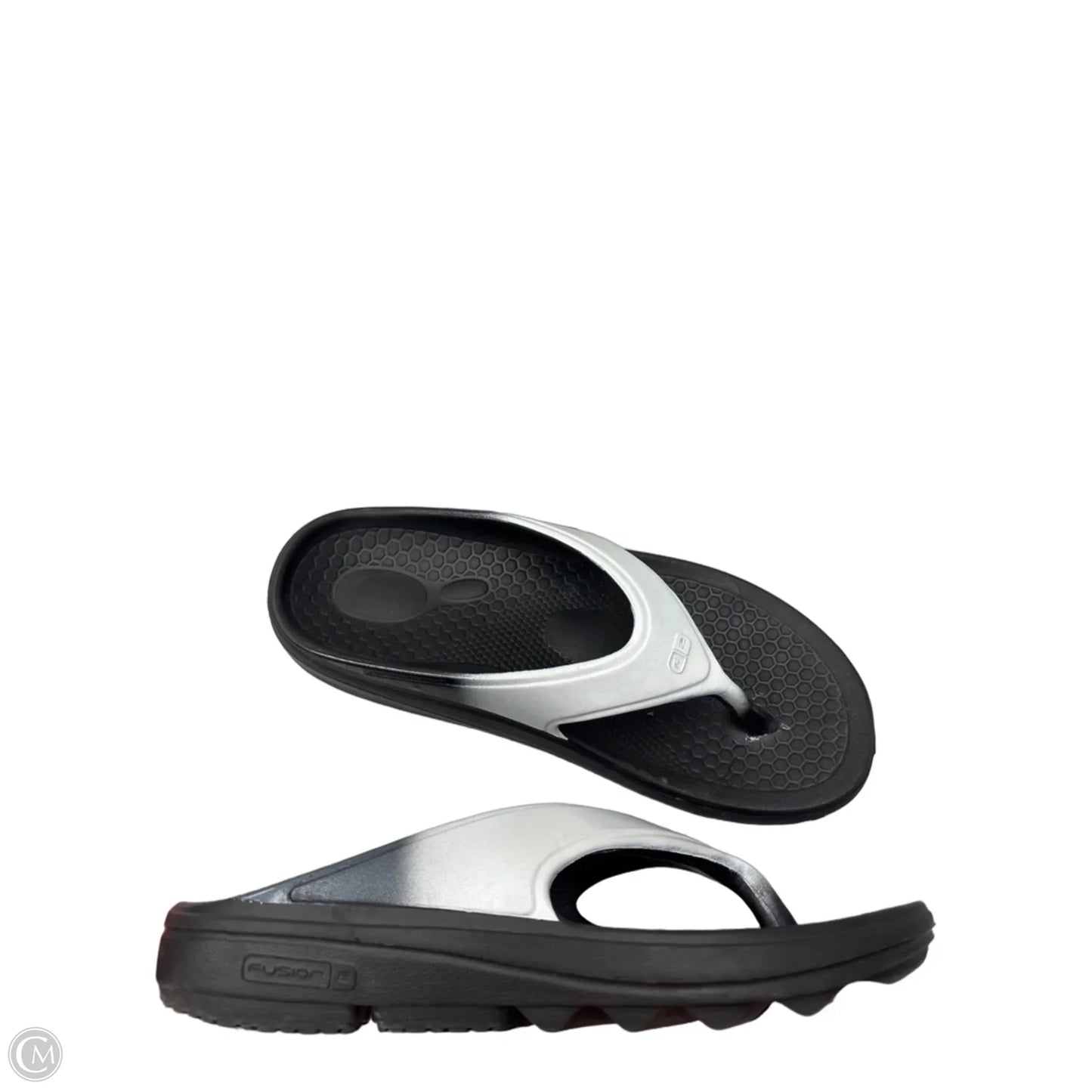 Sandals Flip Flops By Spenco In Black & White, Size: 10
