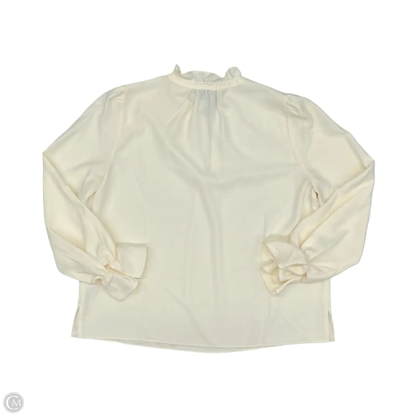 Blouse Long Sleeve By J. Crew In Cream, Size: L