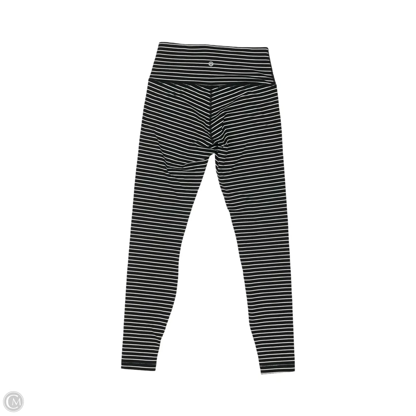 Athletic Leggings By Lululemon In Black & White, Size: M