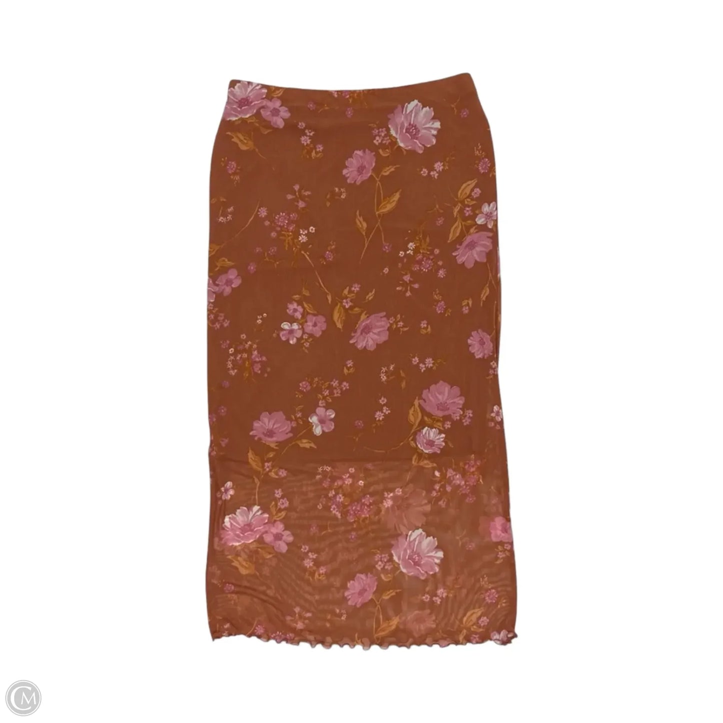 Skirt Midi By Hem & Thread In Floral Print, Size: L