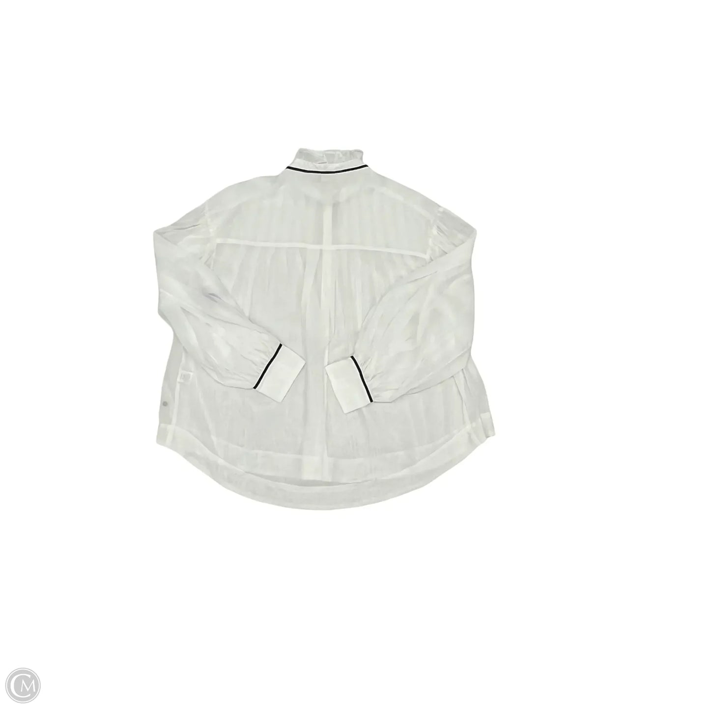 Blouse Long Sleeve By Like Love In Black & White, Size: M