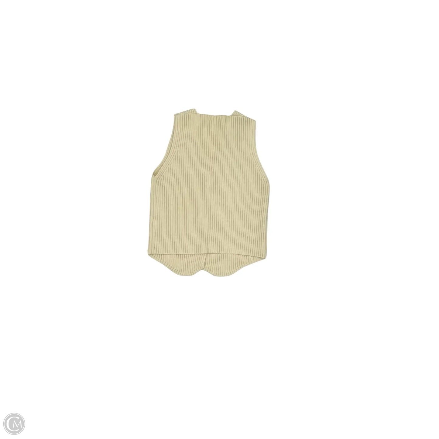 Vest Sweater By Elan In Cream, Size: L