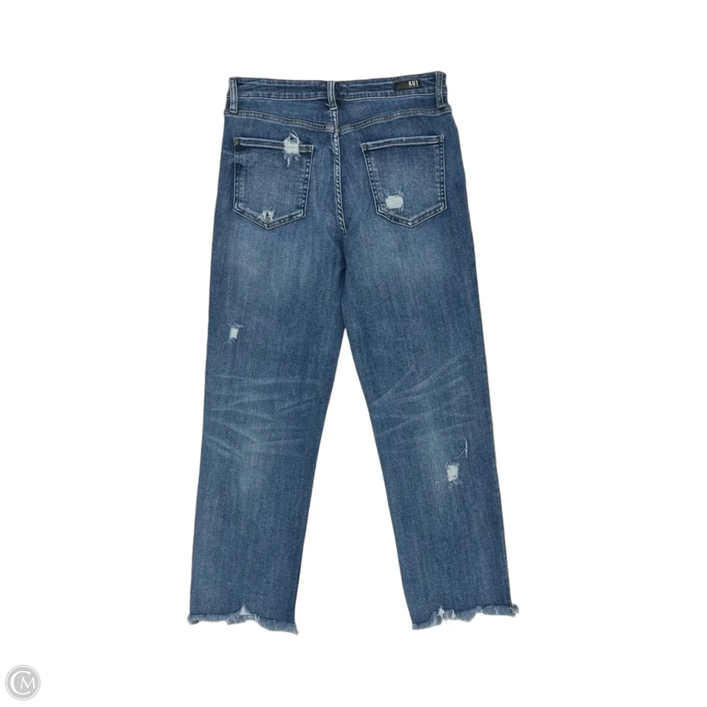 Jeans Straight By Kut In Blue Denim, Size: 12l