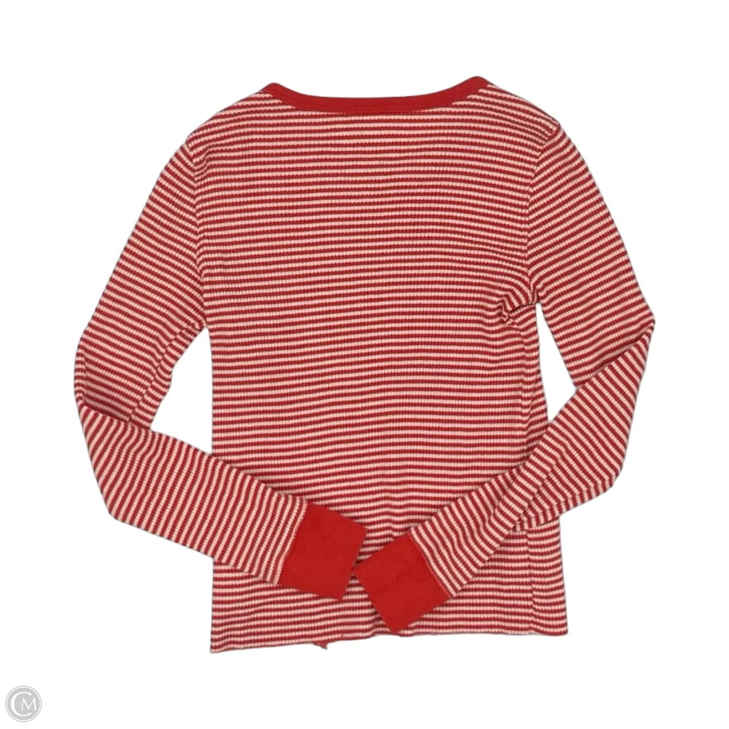 Top Long Sleeve By American Eagle In Red & White, Size: Xs
