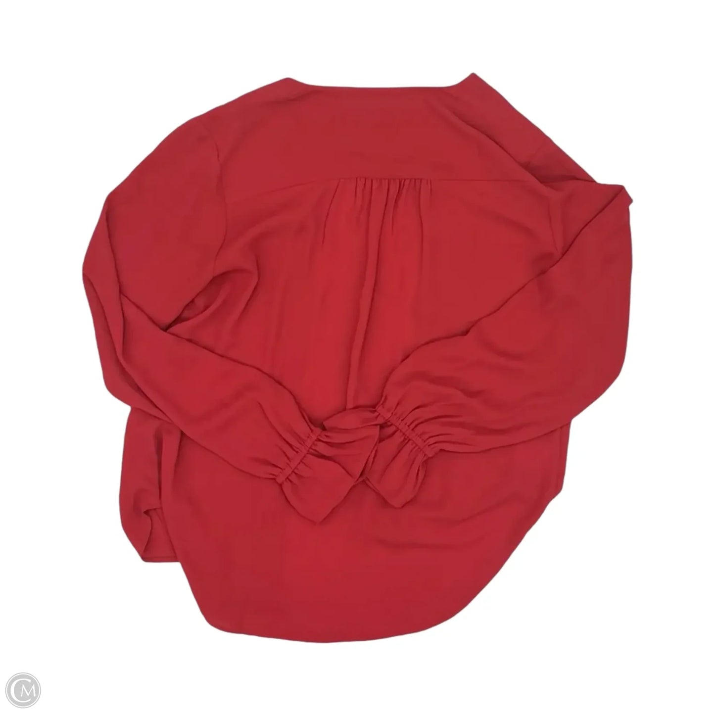 Blouse Long Sleeve By Loft In Red, Size: Xs