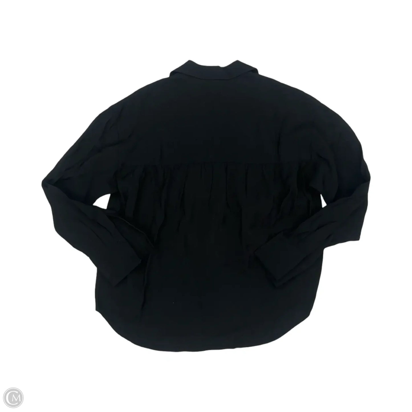 Blouse Long Sleeve By Clothes Mentor In Black, Size: S