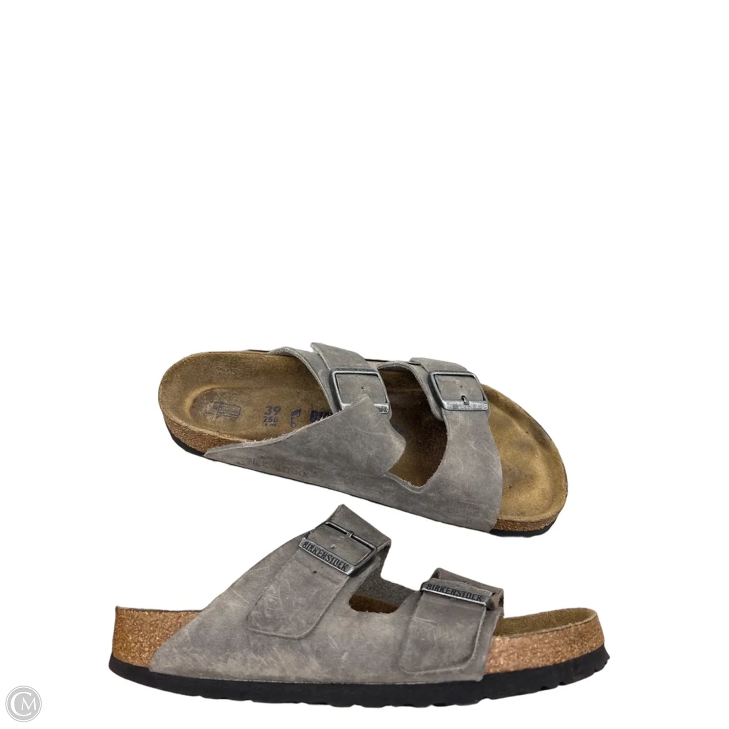 Sandals Flats By Birkenstock In Grey, Size: 8