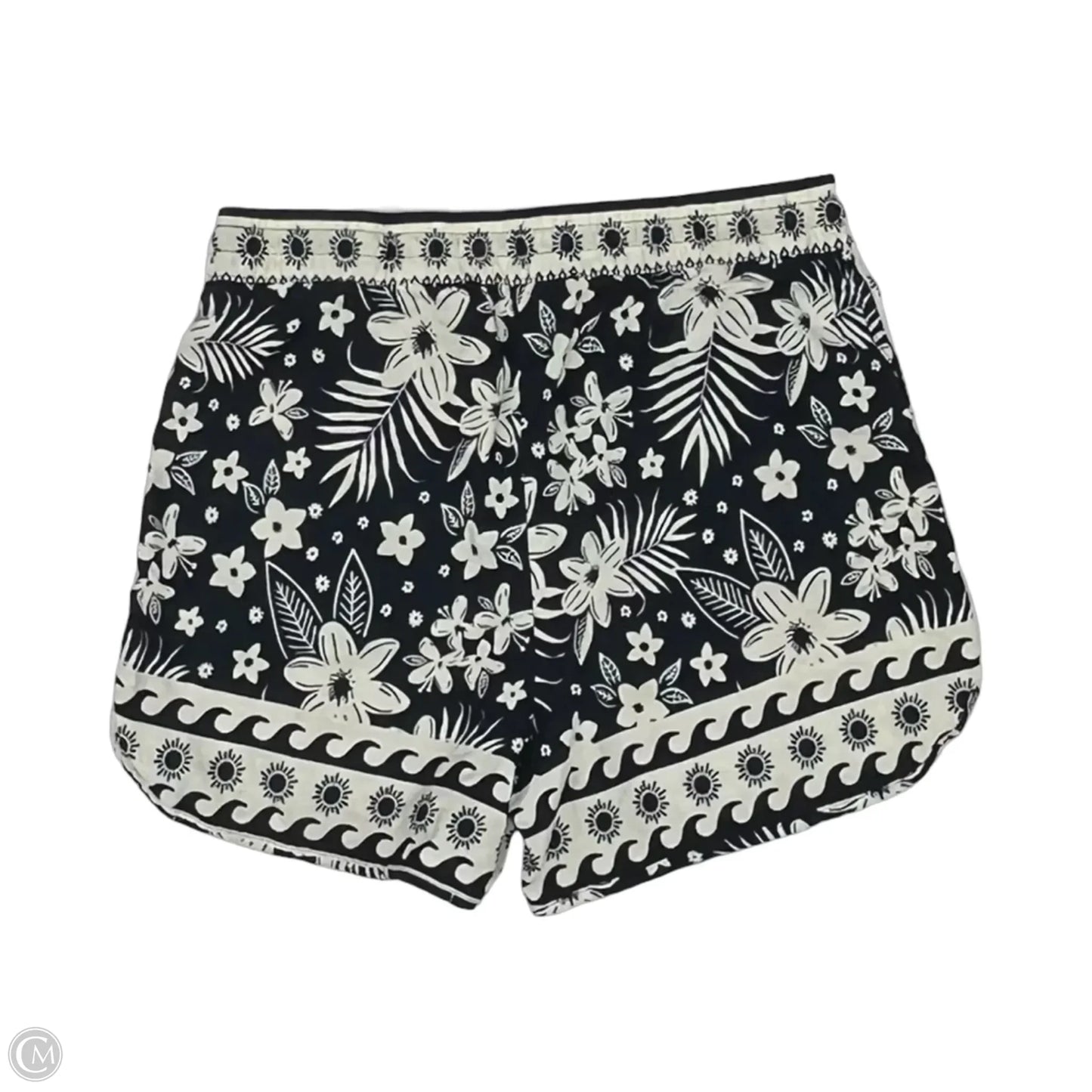Shorts By C And C In Blue & Cream, Size: 12