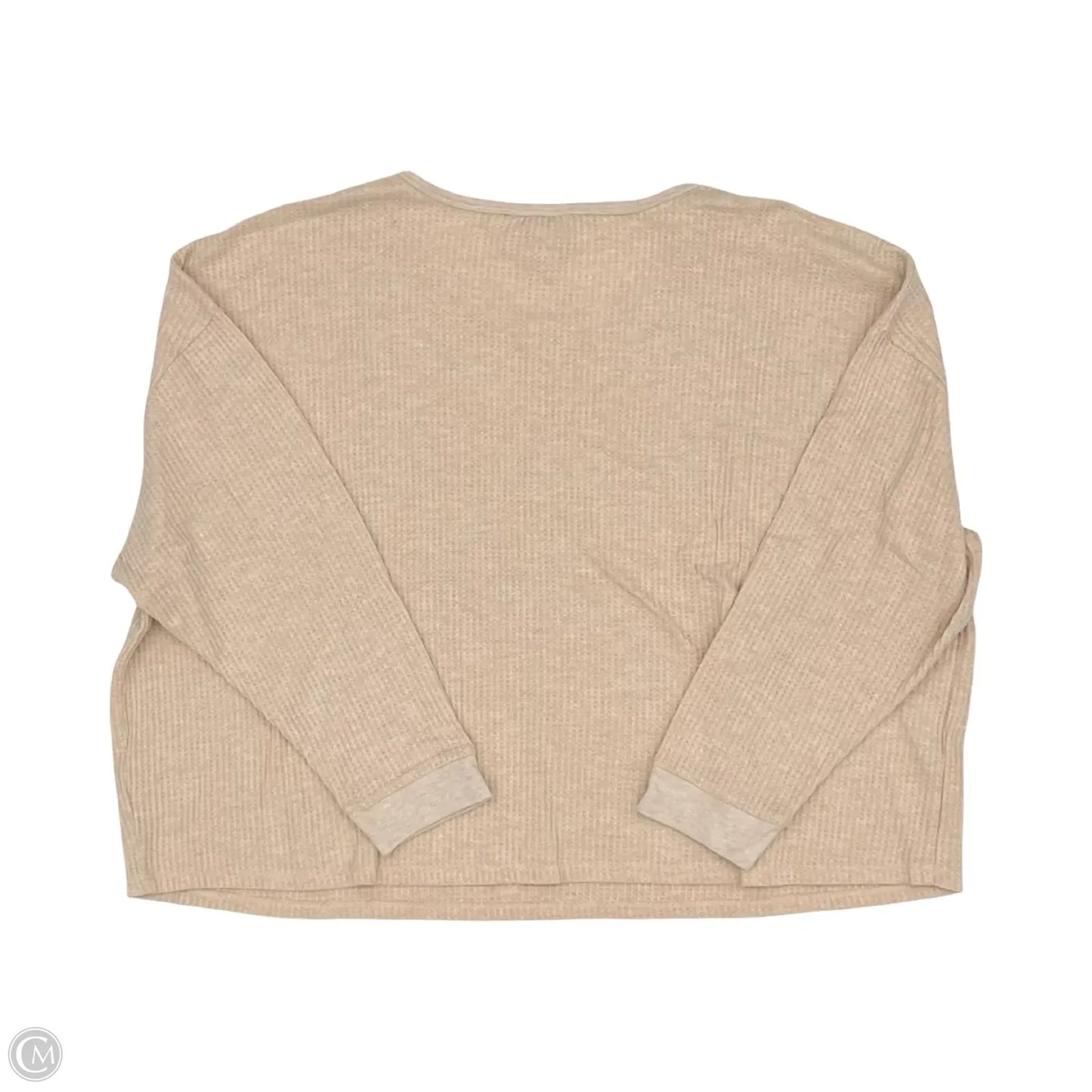 Top Long Sleeve By Natural Reflections In Peach, Size: Xxl