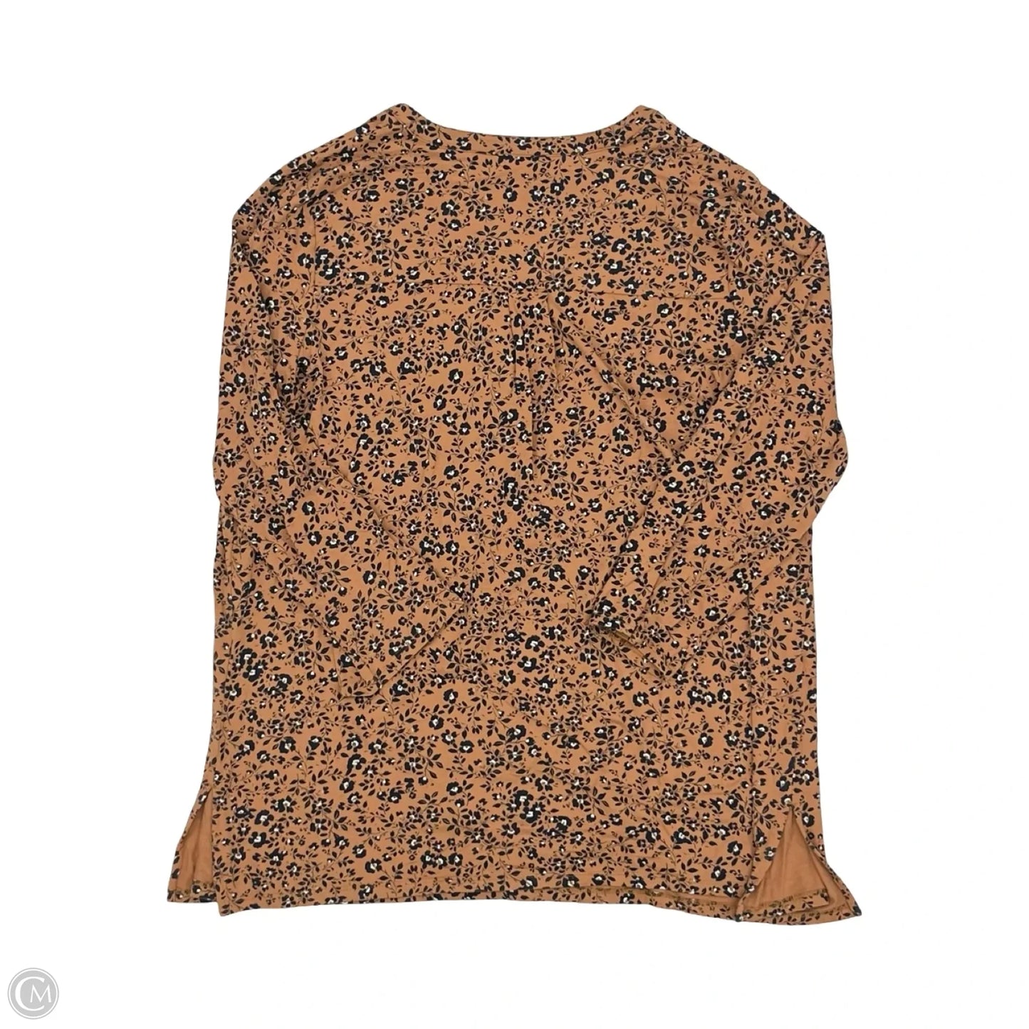 Top Long Sleeve By J. Jill In Blue & Brown, Size: Large