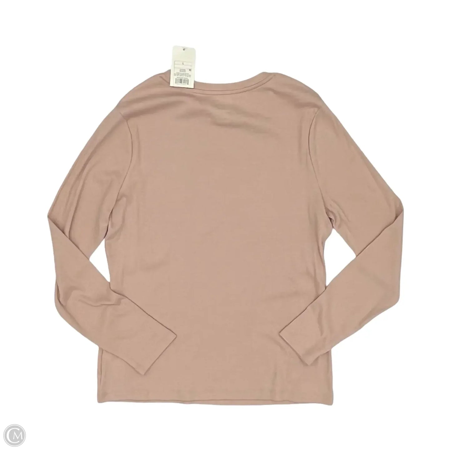 Top Long Sleeve By A New Day In Tan, Size: L