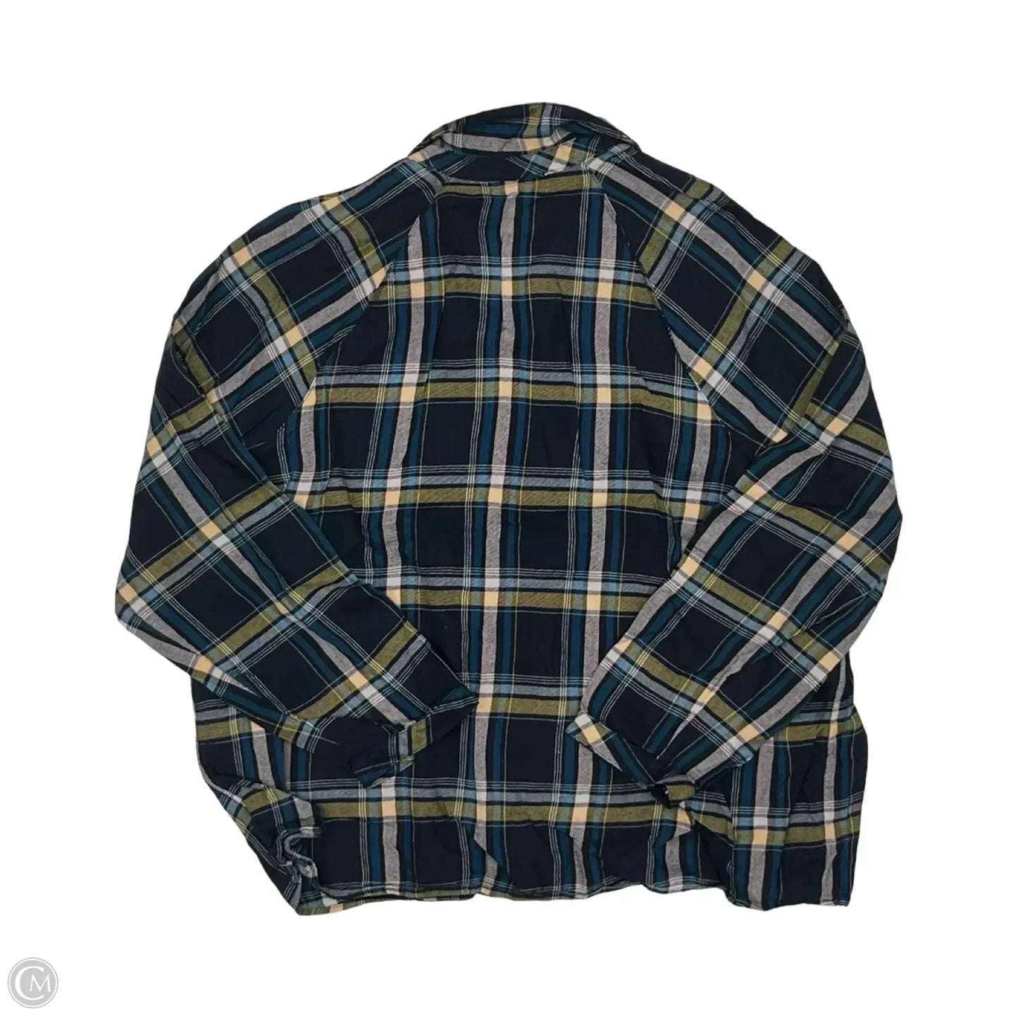 Top Long Sleeve By J. Jill In Blue & Yellow, Size: M