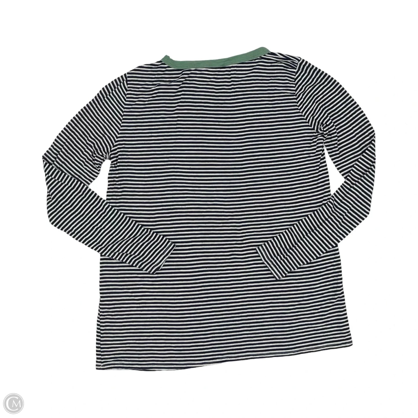 Top Long Sleeve By Clothes Mentor In Blue & Cream, Size: M