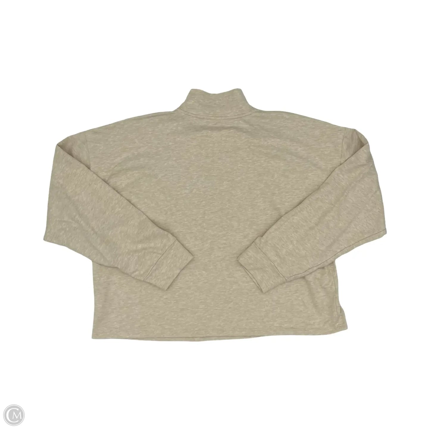 Top Long Sleeve Designer By Michael Kors In Brown & Cream, Size: Xl