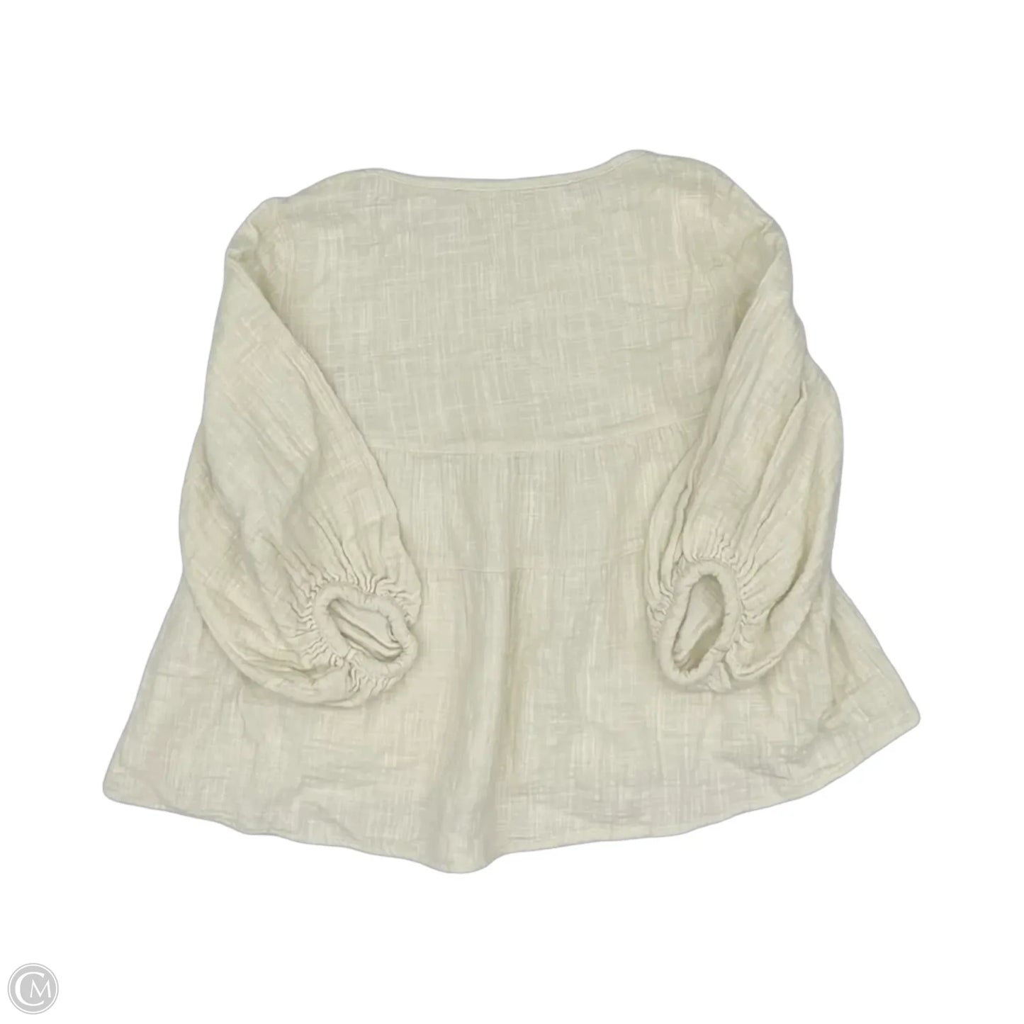 Blouse 3/4 Sleeve By Max Studio In Cream, Size: S