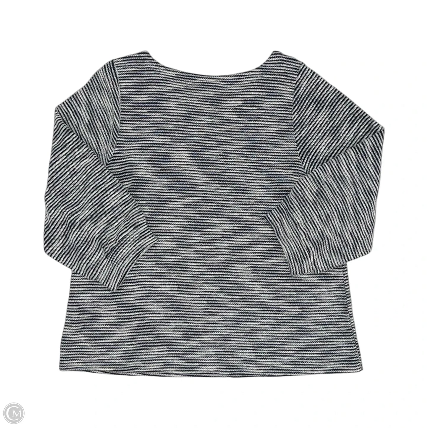 Top 3/4 Sleeve By J. Jill In Blue & Cream, Size: M