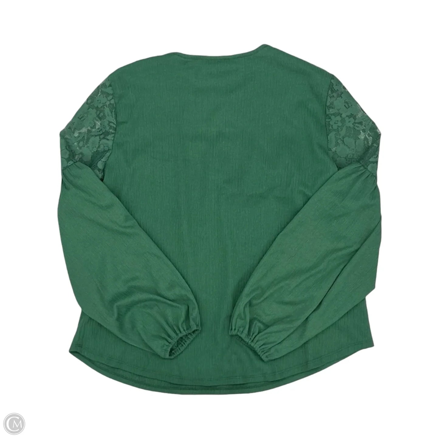 Blouse Long Sleeve By Zac And Rachel In Green, Size: L