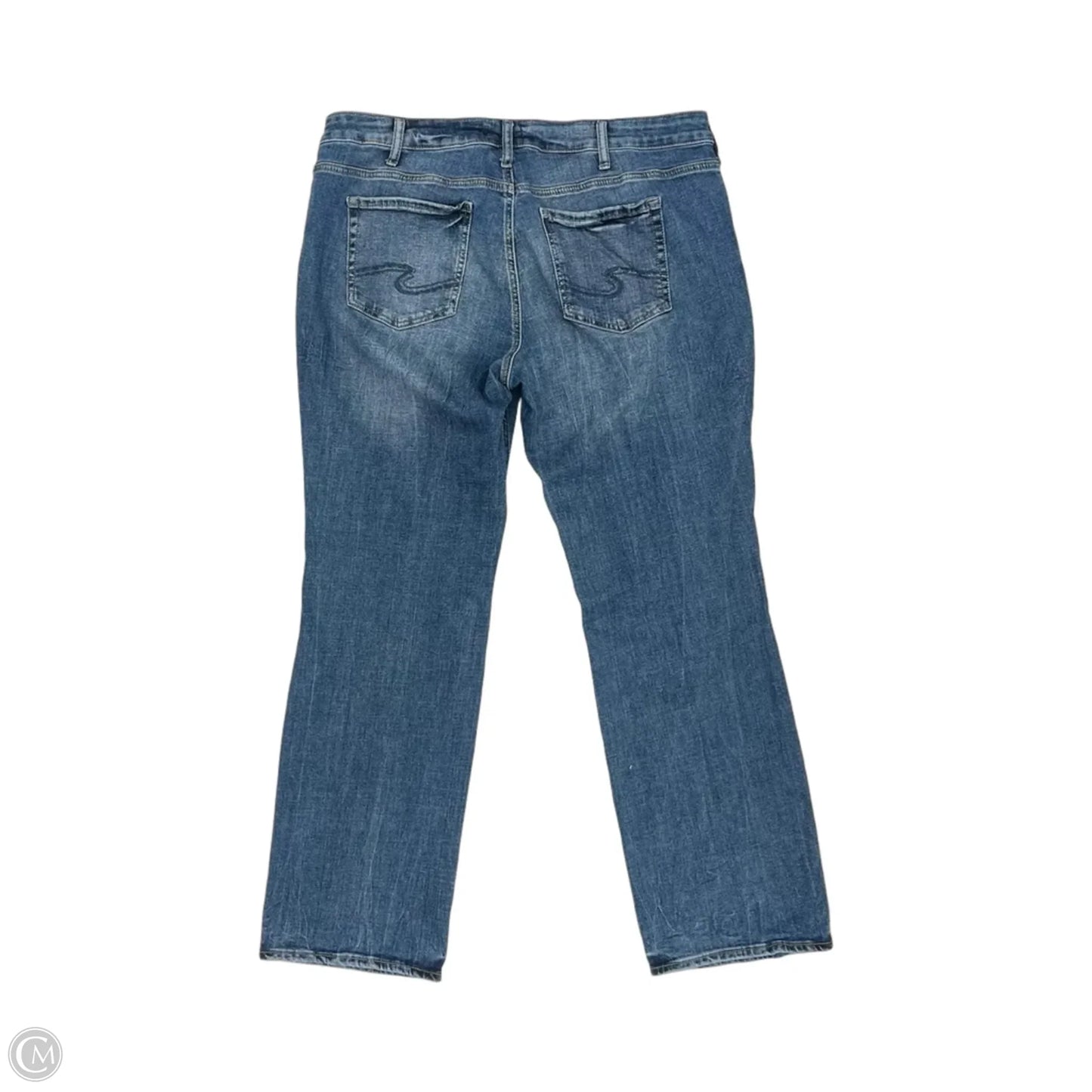 Jeans Boot Cut By Silver In Blue Denim, Size: 20