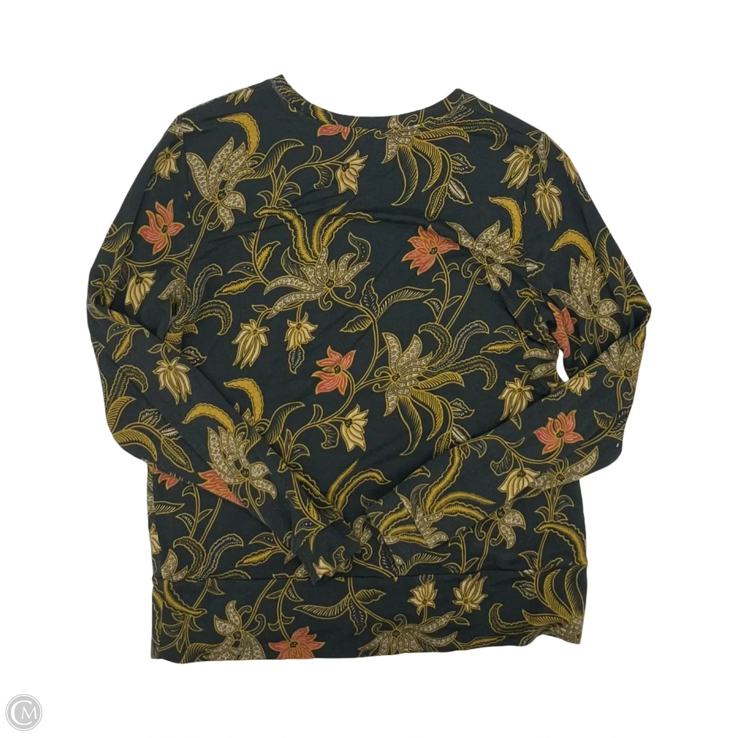 Top Long Sleeve By Workshop In Floral Print, Size: S