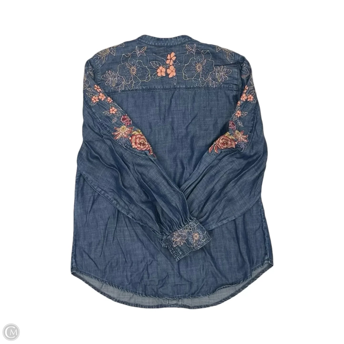 Blouse Long Sleeve By Chicos In Floral Print, Size: S
