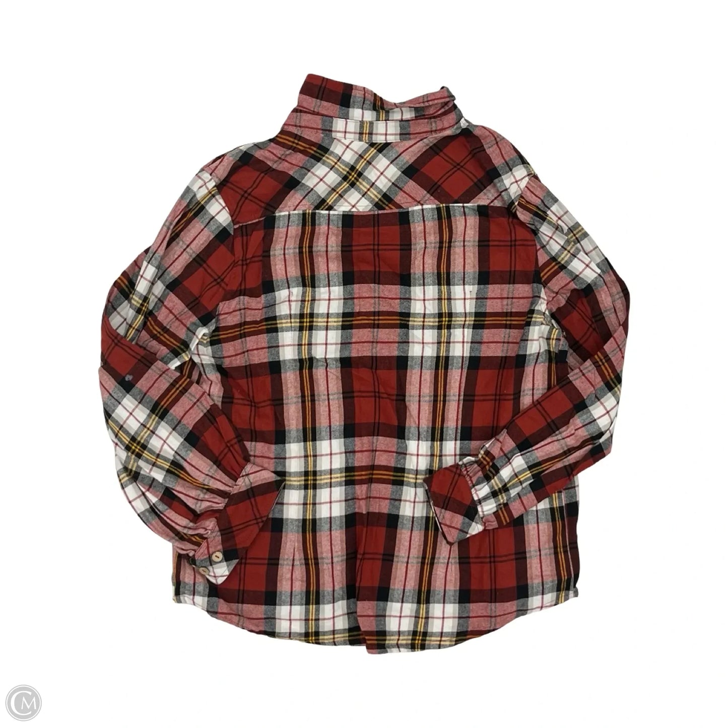 Top Long Sleeve By Zenana In Red & White, Size: L