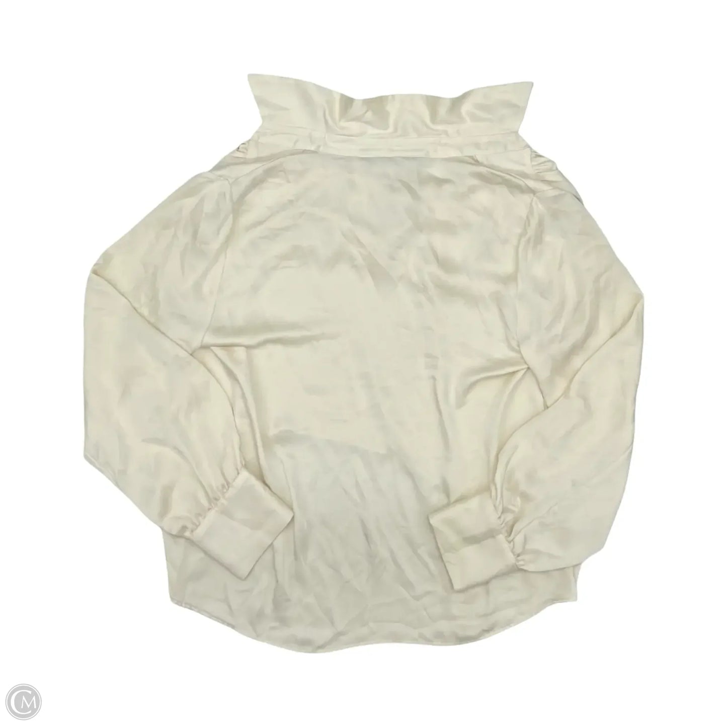 Blouse Long Sleeve By Zara In Cream, Size: M