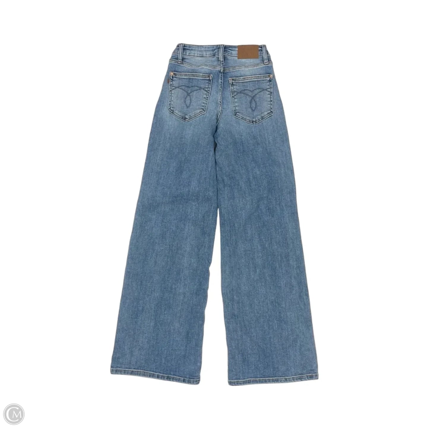 Jeans Wide Leg By Judy Blue In Blue Denim, Size: 0
