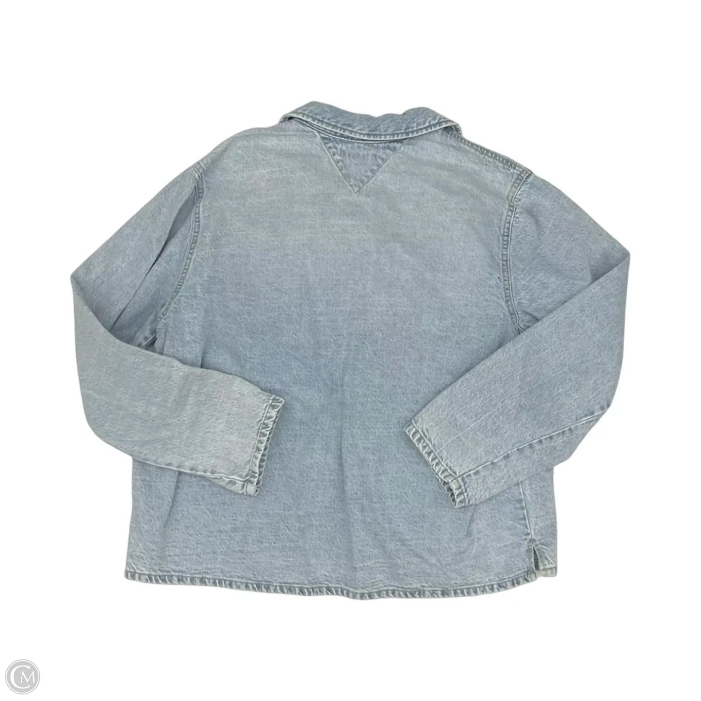 Top Long Sleeve By Tommy Hilfiger In Blue Denim, Size: Xl