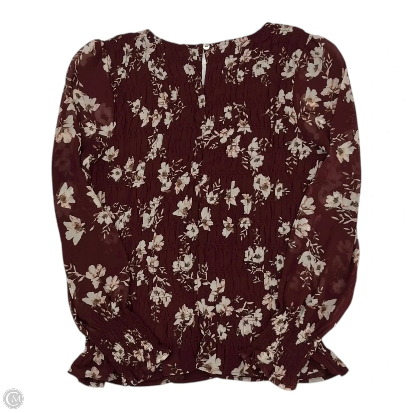 Blouse Long Sleeve By Maurices In Floral Print, Size: M