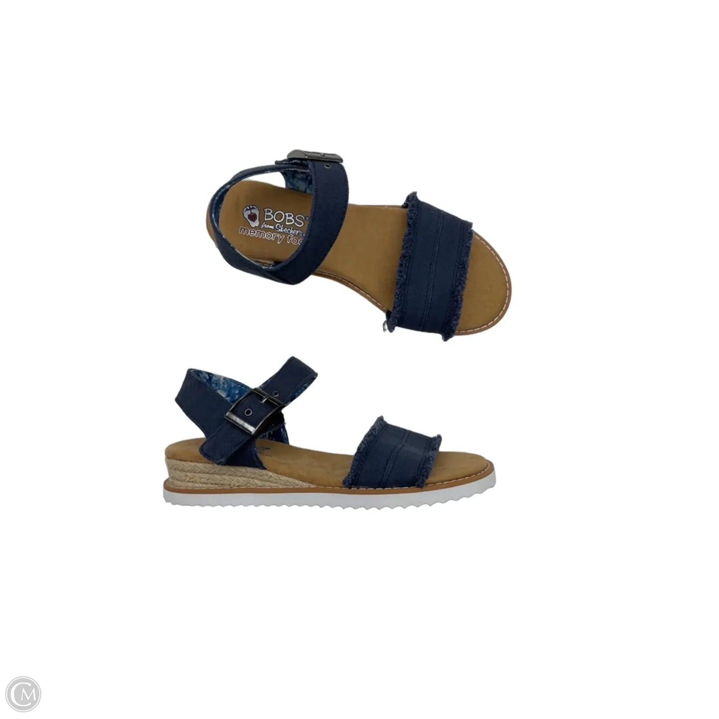 Sandals Flats By Bobs In Blue & Tan, Size: 6