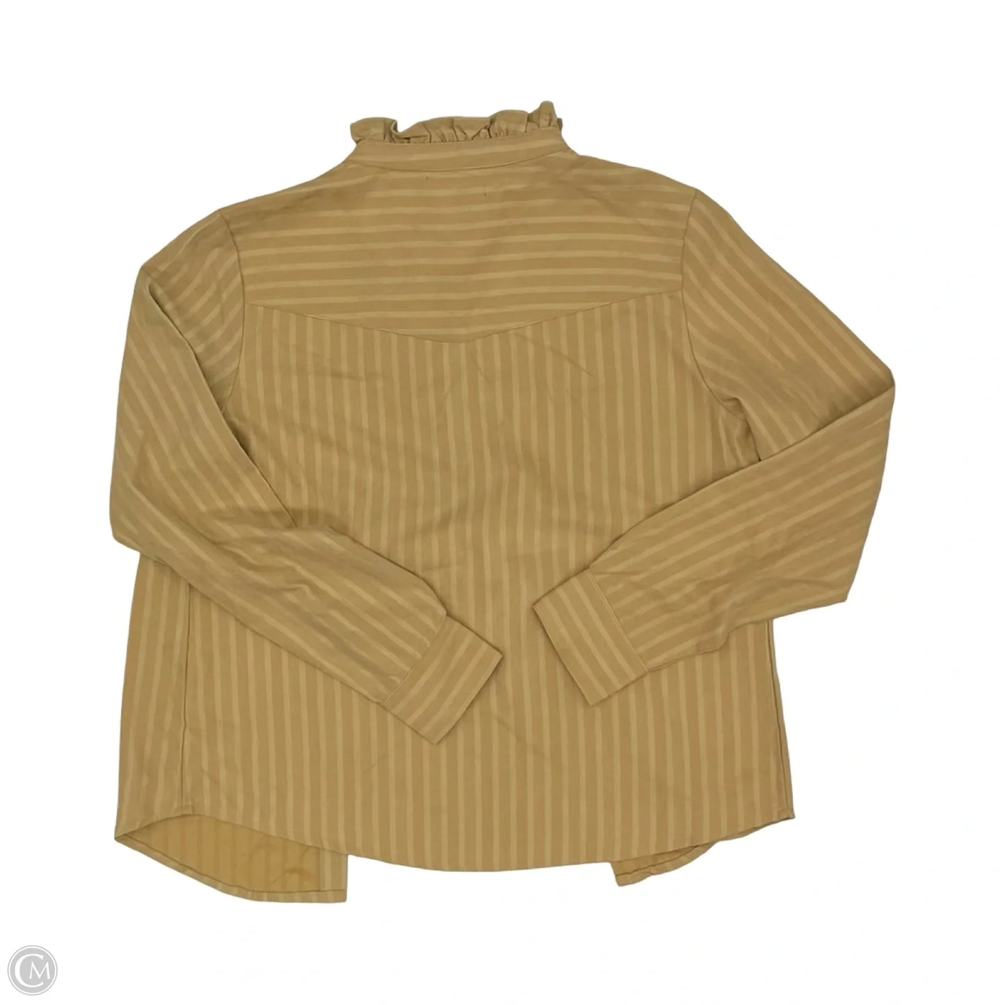 Jacket Shirt By Clothes Mentor In Tan, Size: S