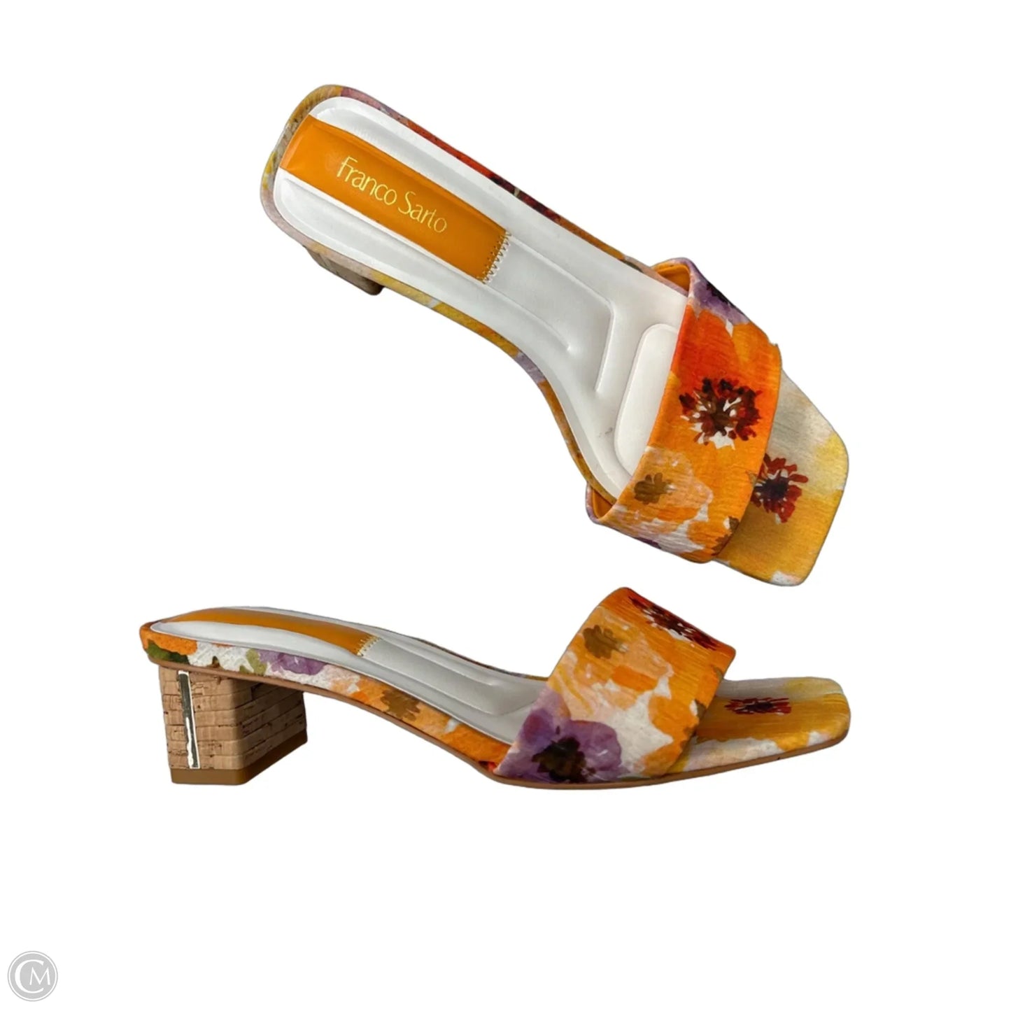 Sandals Heels Block By Franco Sarto In Floral Print, Size: 6.5