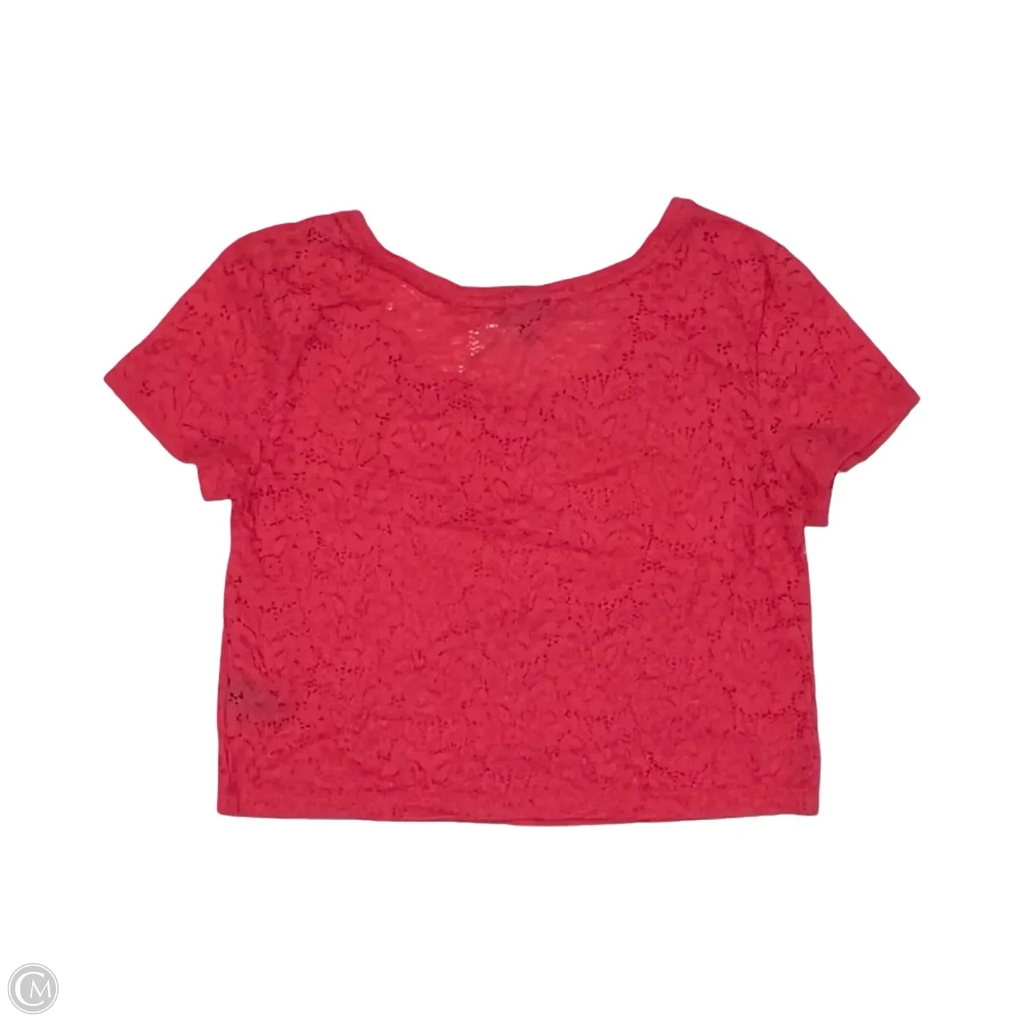 Top Short Sleeve By Express In Pink, Size: M