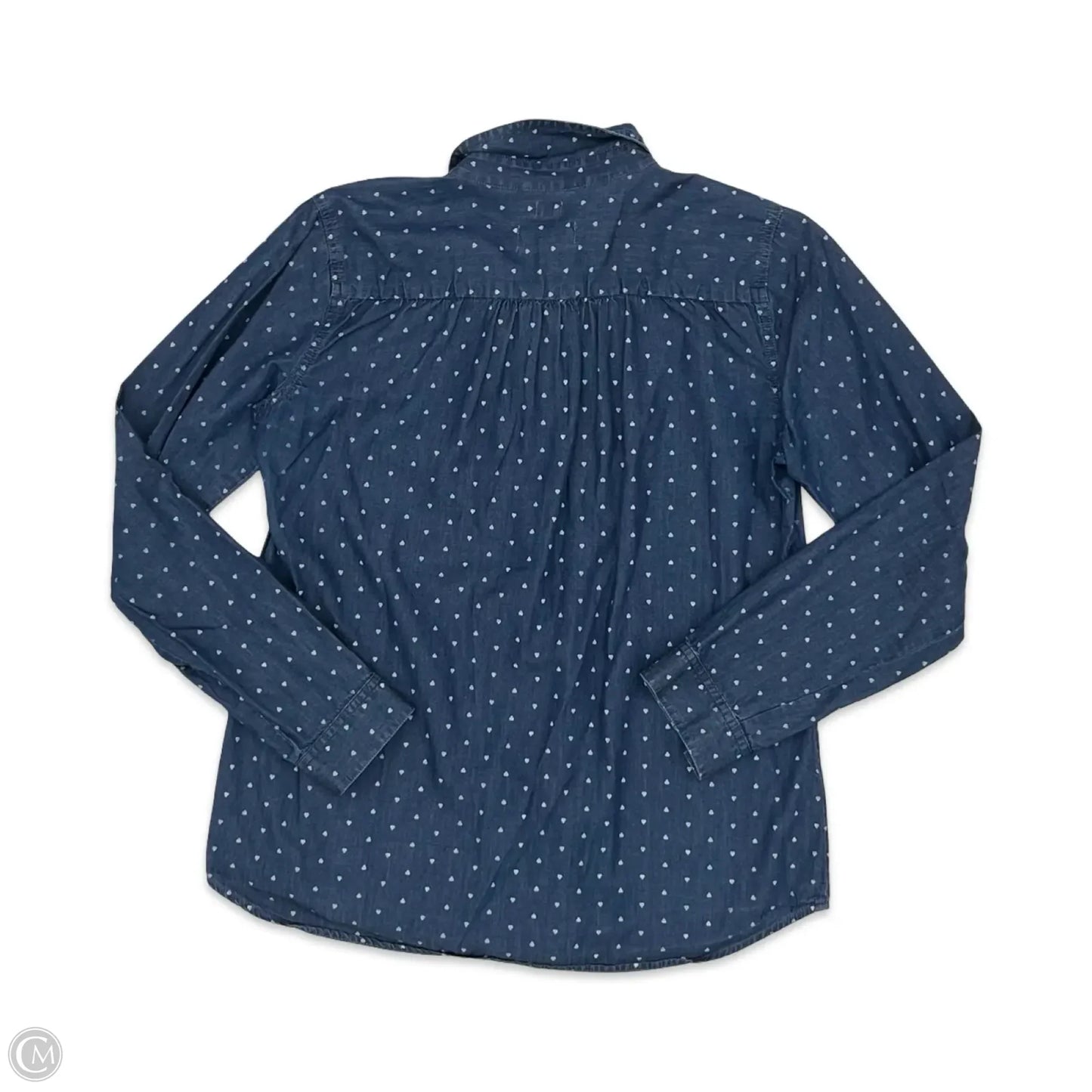 Top Long Sleeve By Loft In Blue Denim, Size: S