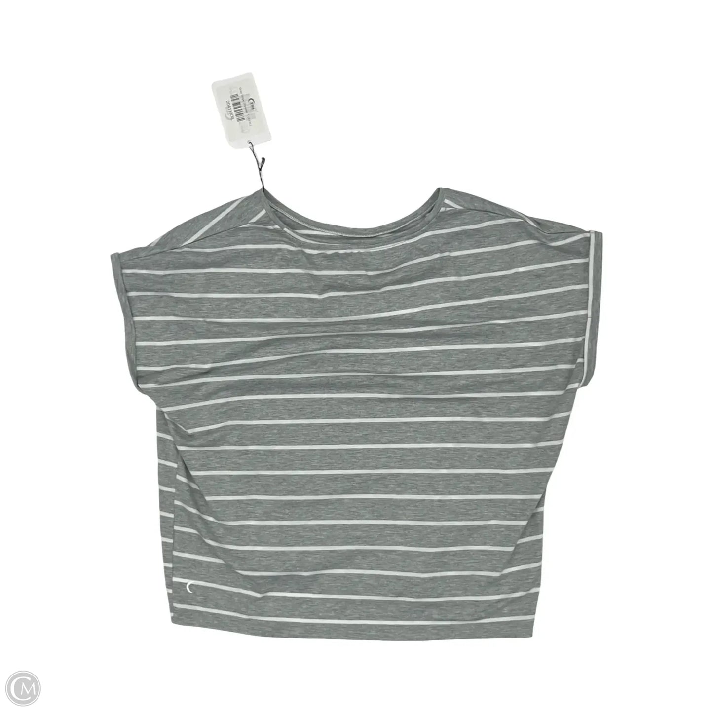 Top Short Sleeve By Zyia In Grey & White, Size: 3x