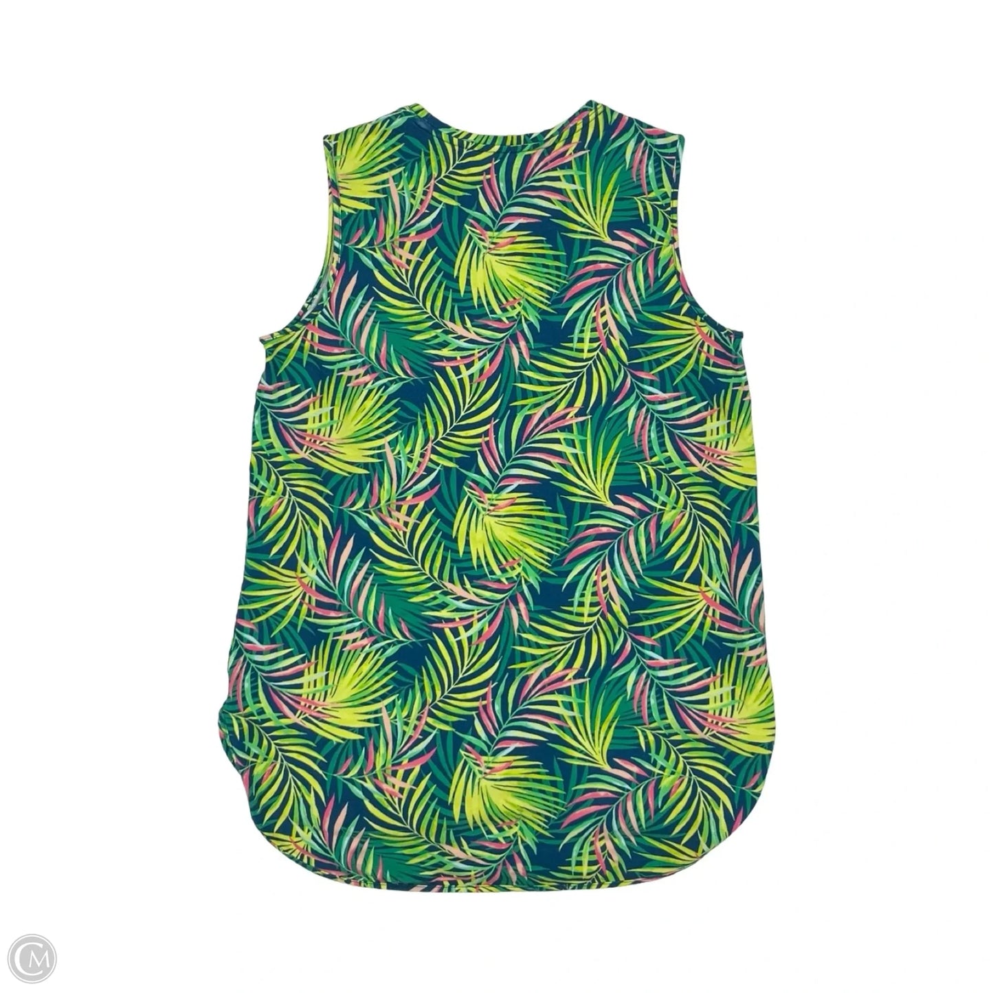 Top Sleeveless By Lands End In Tropical Print, Size: S