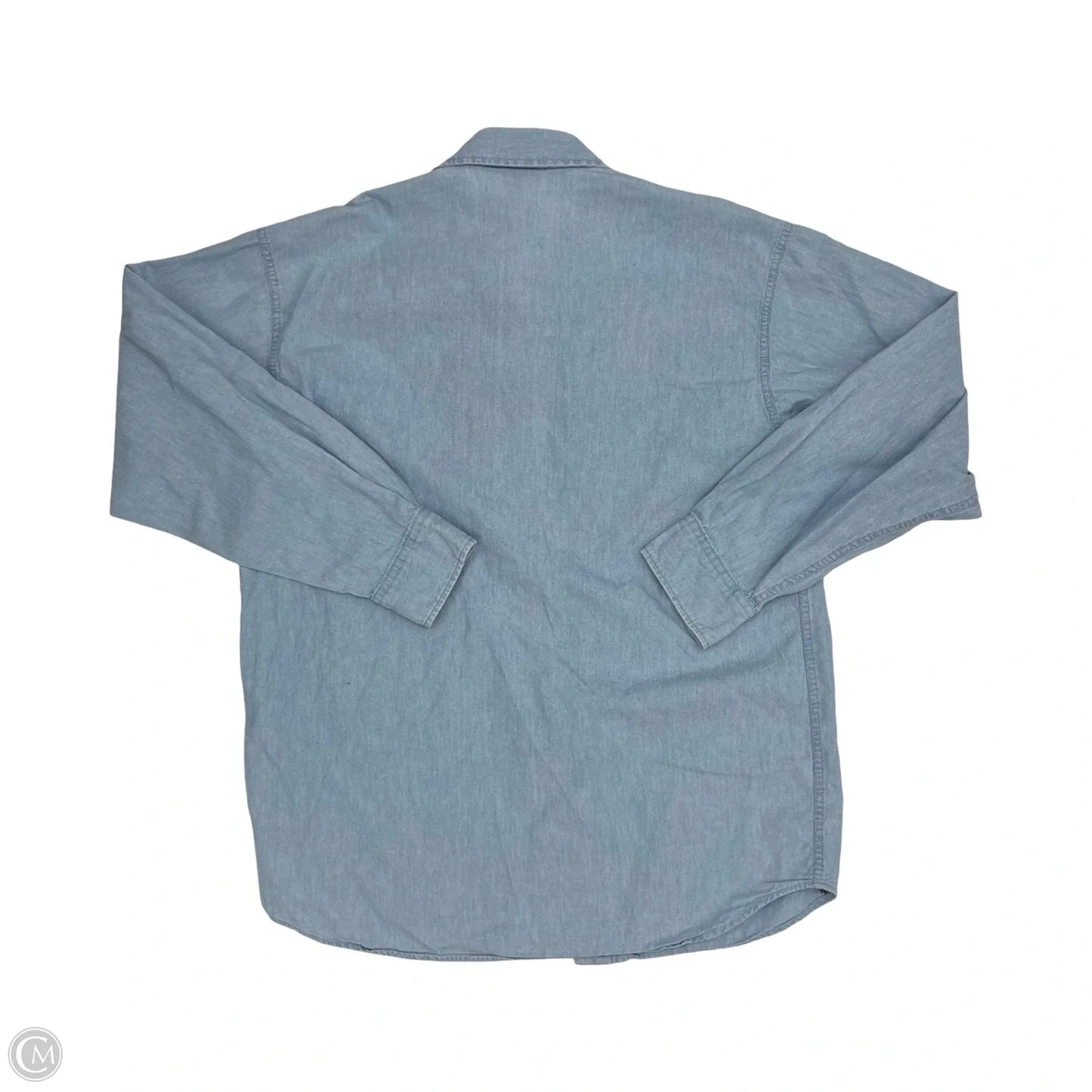 Top Long Sleeve By Warner Brothers In Blue Denim, Size: M