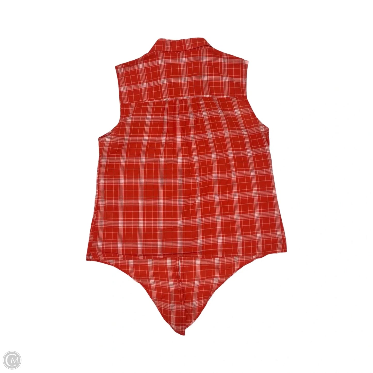 Top Sleeveless By J. Crew In Red & White, Size: S