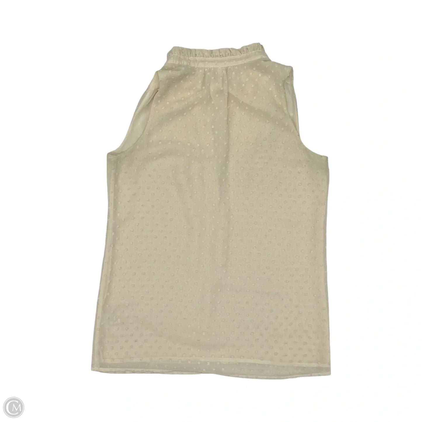 Blouse Sleeveless By J. Crew In Cream, Size: Xxs