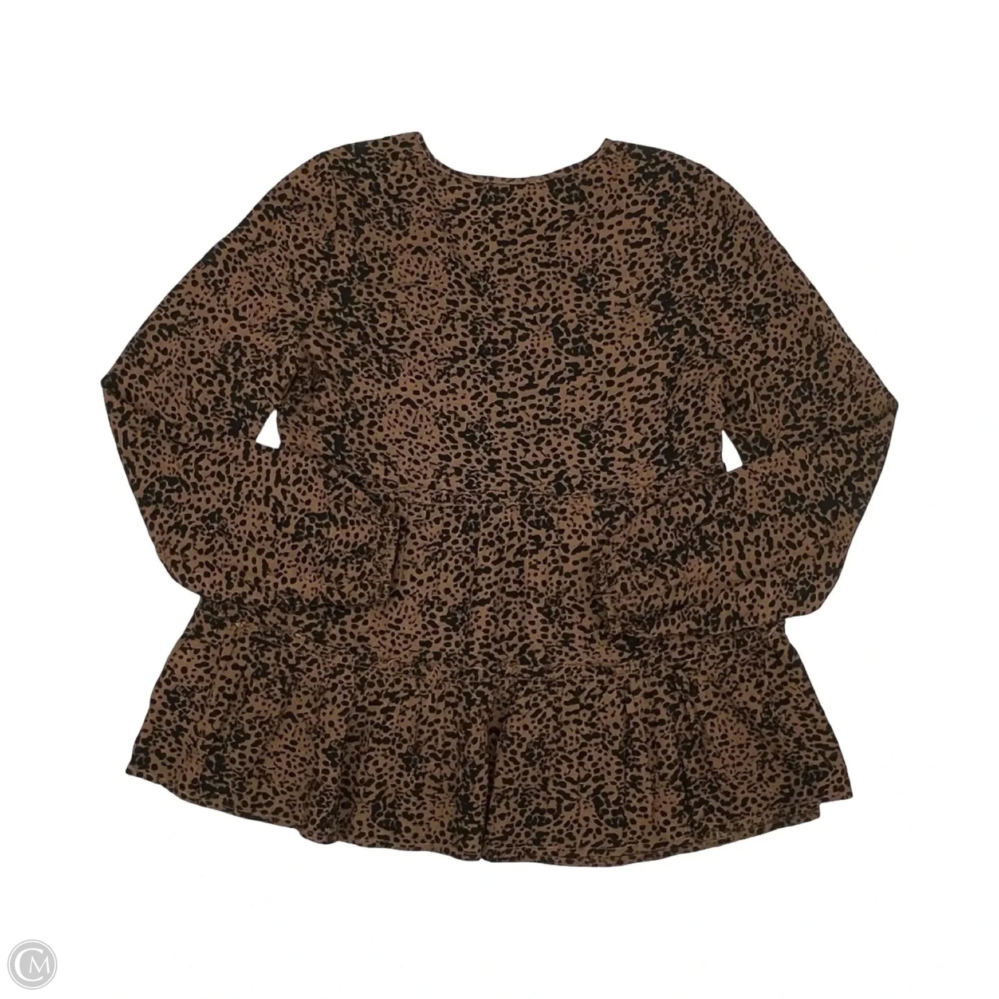 Top Long Sleeve By Beachlunchlounge In Leopard Print, Size: Xs