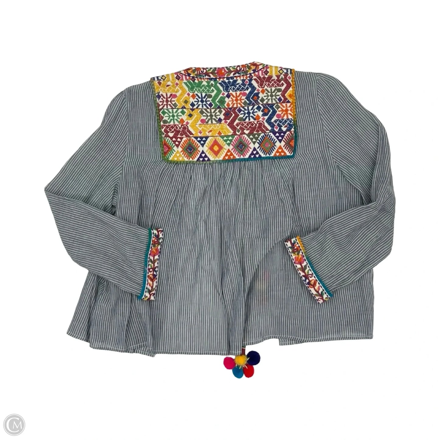 Top Long Sleeve By Zara In Blue, Size: S
