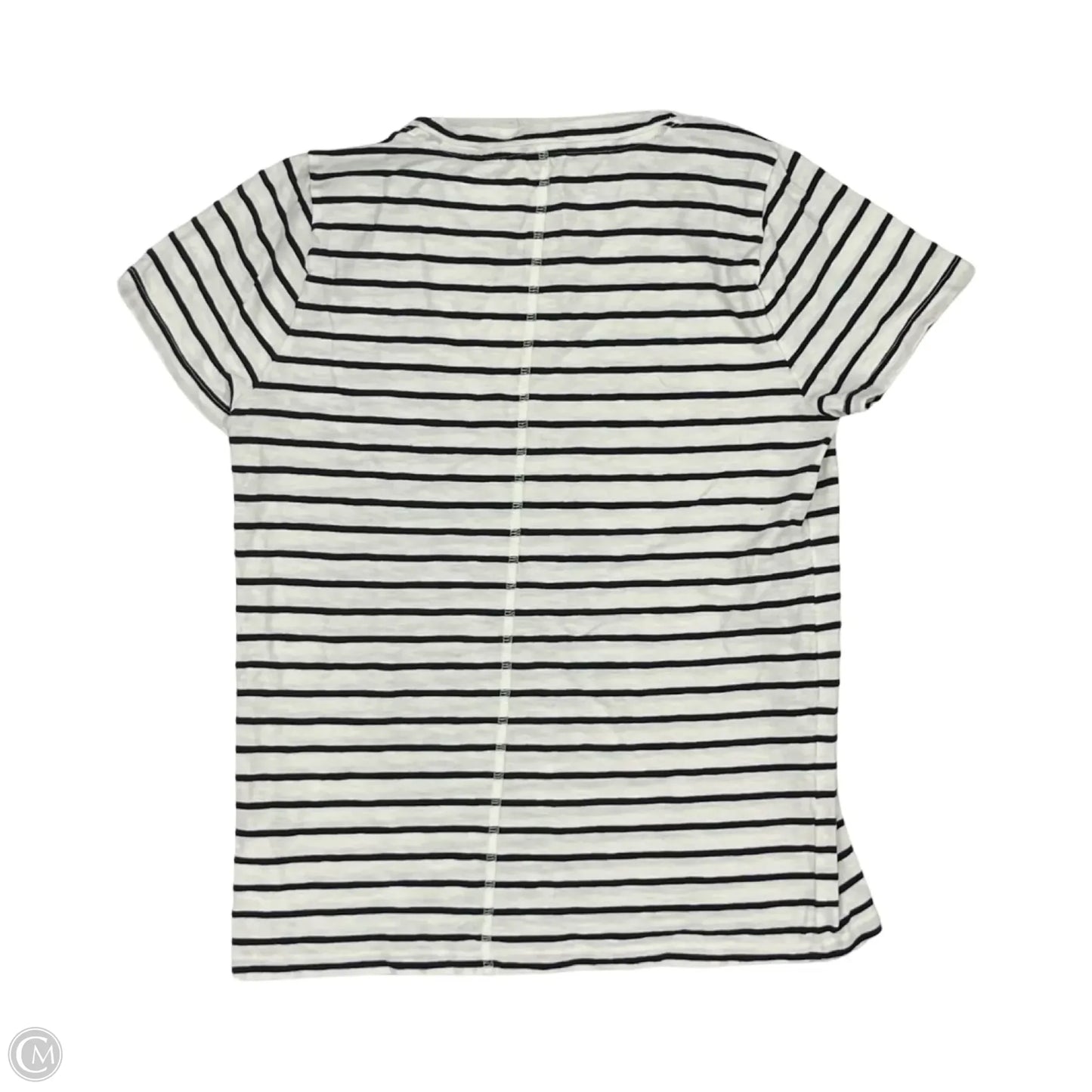 Top Short Sleeve By J. Crew In Blue & White, Size: M