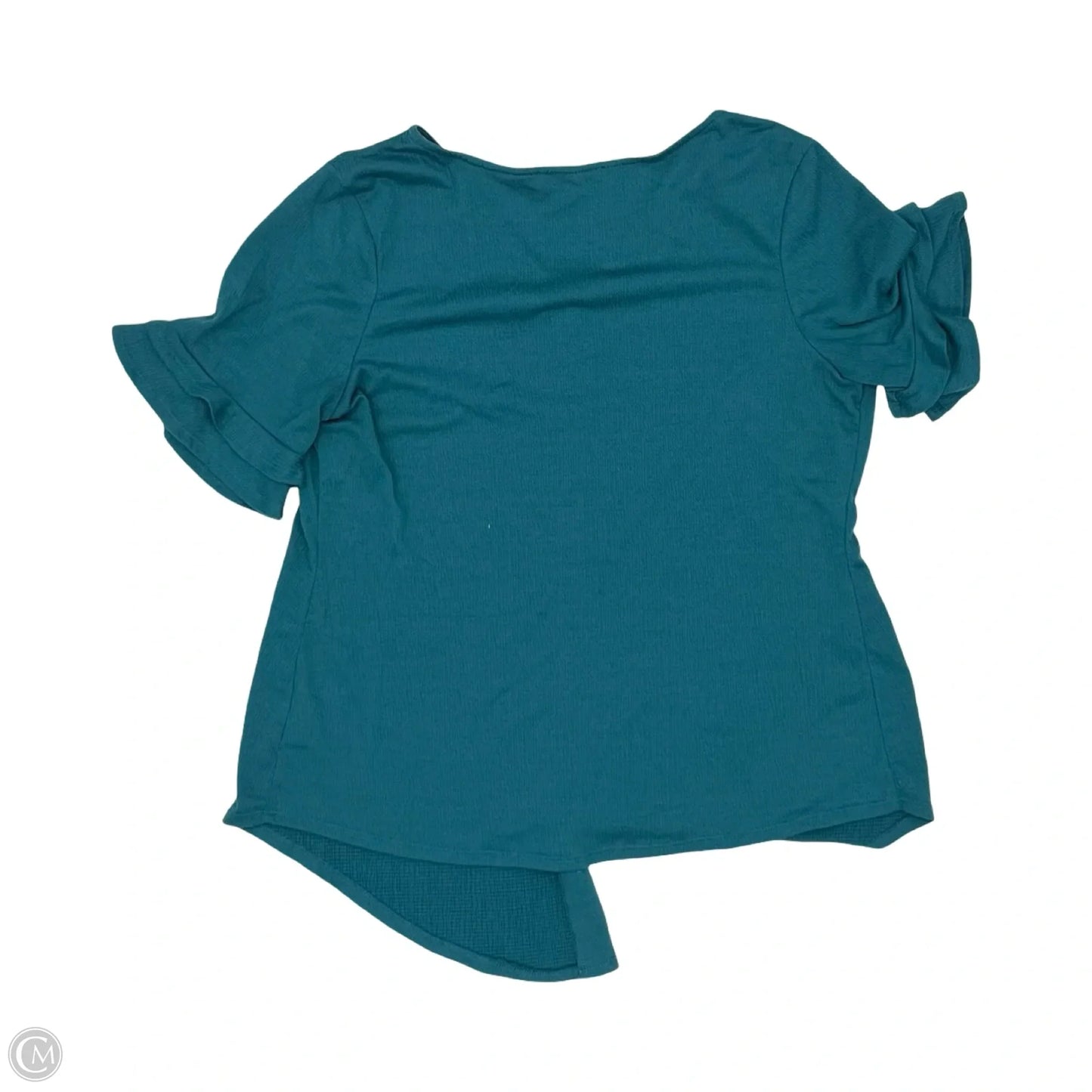 Top Short Sleeve By Agb In Teal, Size: L